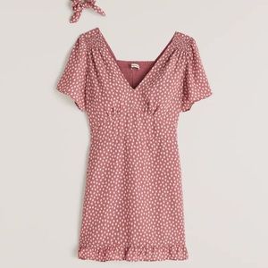 Abercrombie flutter sleeve smocked mini dress